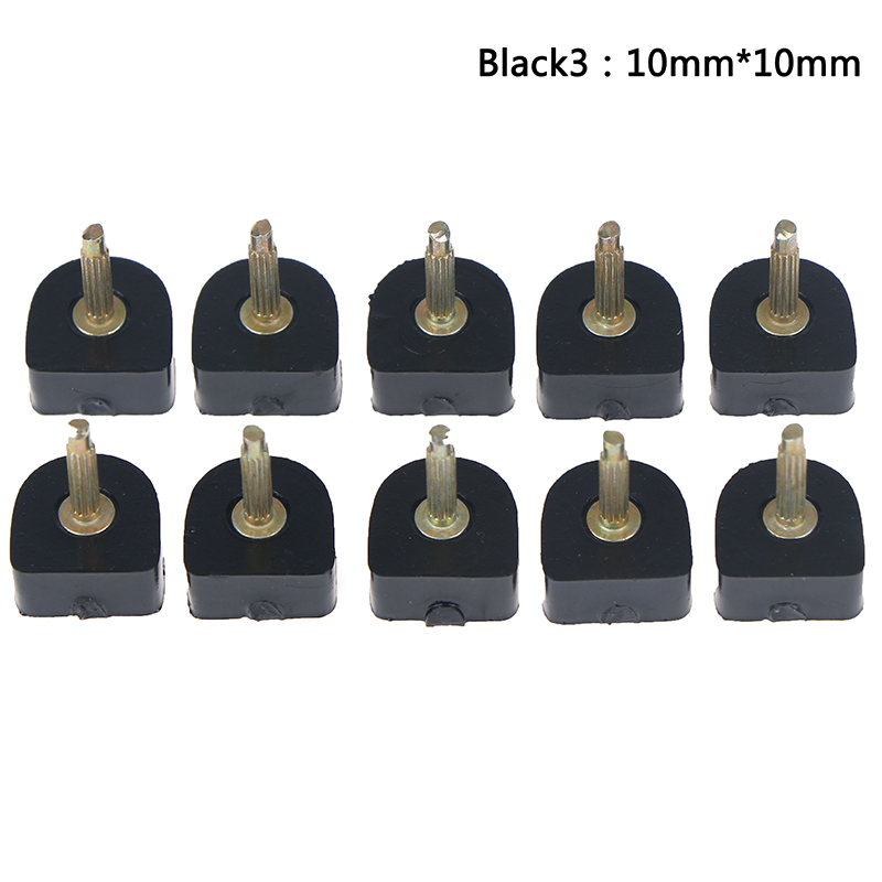 10pcs=5pairs High Heel Repair Tips Pins For Women Shoes High Heel Tips Taps Dowel Lifts Replacement Heel Stoppers Protect: Black 10x10mm