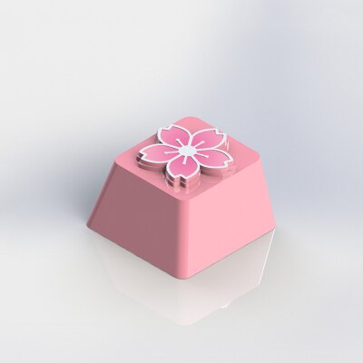 1pc Zinc Aluminium Alloy Key Cap for MX switch Mechanical Keyboard Stereoscopic relief keycap for Sakura Switch R4 Height: Pink