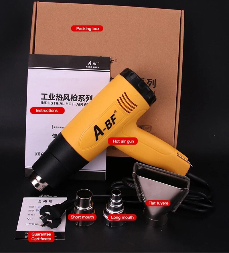 A-BF Air Gun Digital Display Micro Rework Soldering Station Air Gun For Welding Repair Tool 1600W/2000W