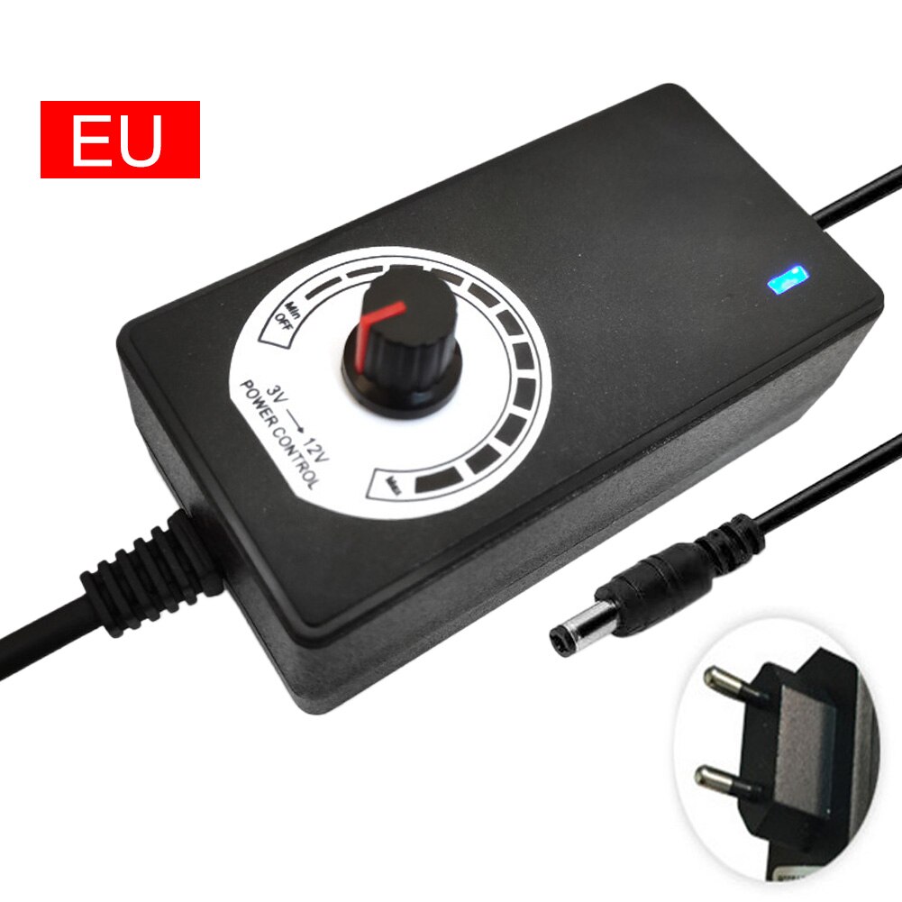 Verstelbare 3V-12V Auto Voeding Adapter Converter 110V/220V Naar 12V Adapter 48W Ac Naar Dc Voeding: EU