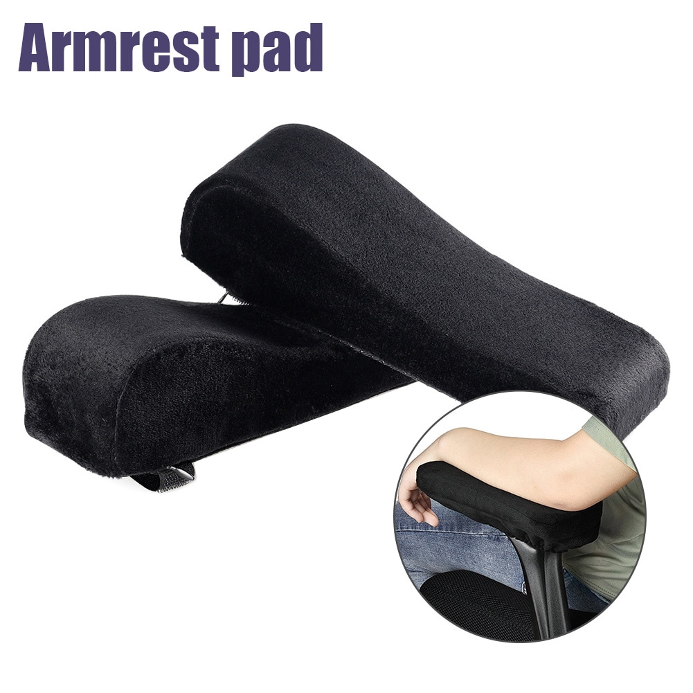 2 st anti-halk kontorsunderarmar armbågskuddar elastiskt band stol armstödsdyna avlastning tryck minnesskum hem ergonomisk universal