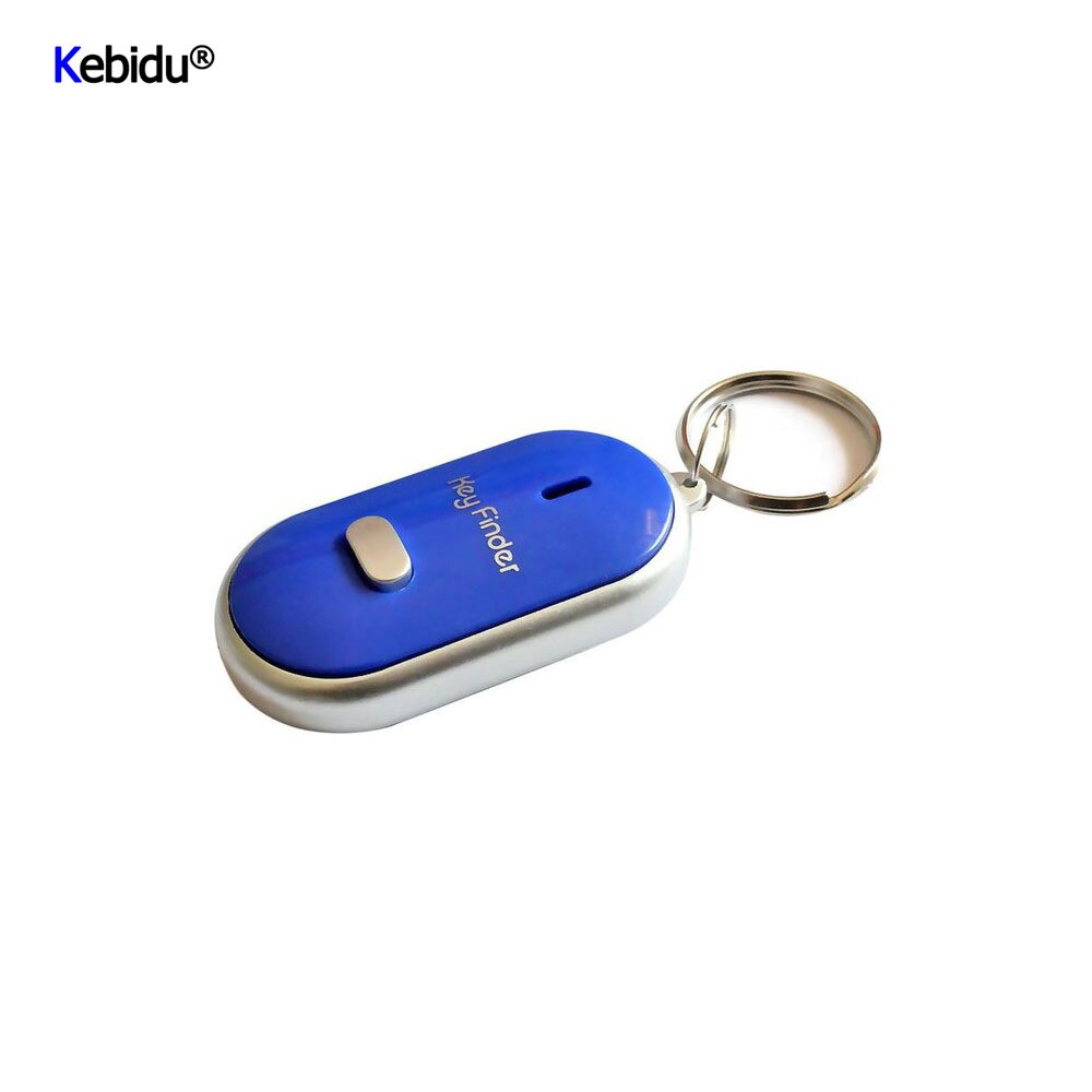 Llavero con localizador de llaves, silbato antipérdida inalámbrico, luz LED de sonido controlada, Control de sonido, llavero electrónico