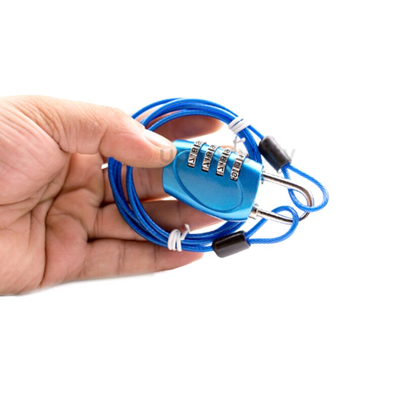 Cable de doble bucle de seguridad de bicicleta fuerte de acero trenzado para motocicleta de bicicleta Bloqueo de cadena útil antirrobo