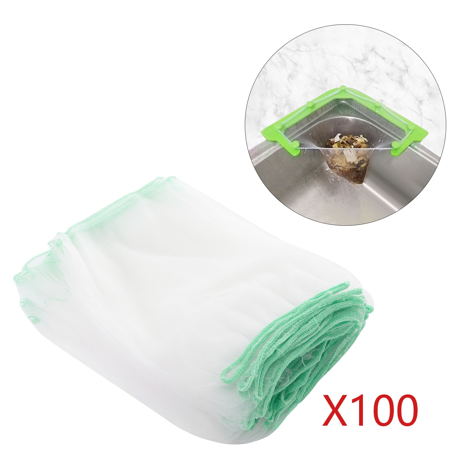 Kitchen sink hanging net rack filter net leftovers sink wash disposable net: B