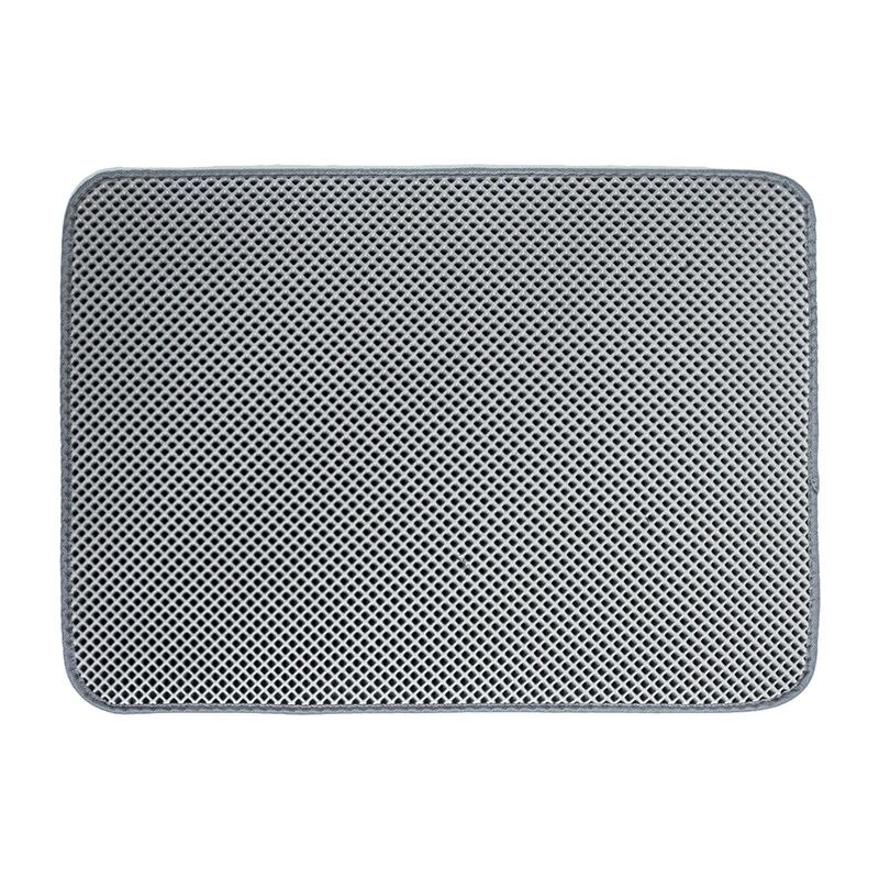 Tapis de litière pour chat de compagnie EVA Double couche Anti éclaboussures chat litière tapis literie paillasson facile à nettoyer contrôle de dispersion, 45x30cm: H