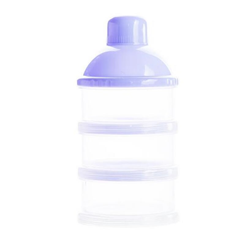 Bærbar baby mælkepulver formel dispenser mad beholder opbevaring bønne boks til baby børn småbørn tre gitter mad opbevaring boks: Blå