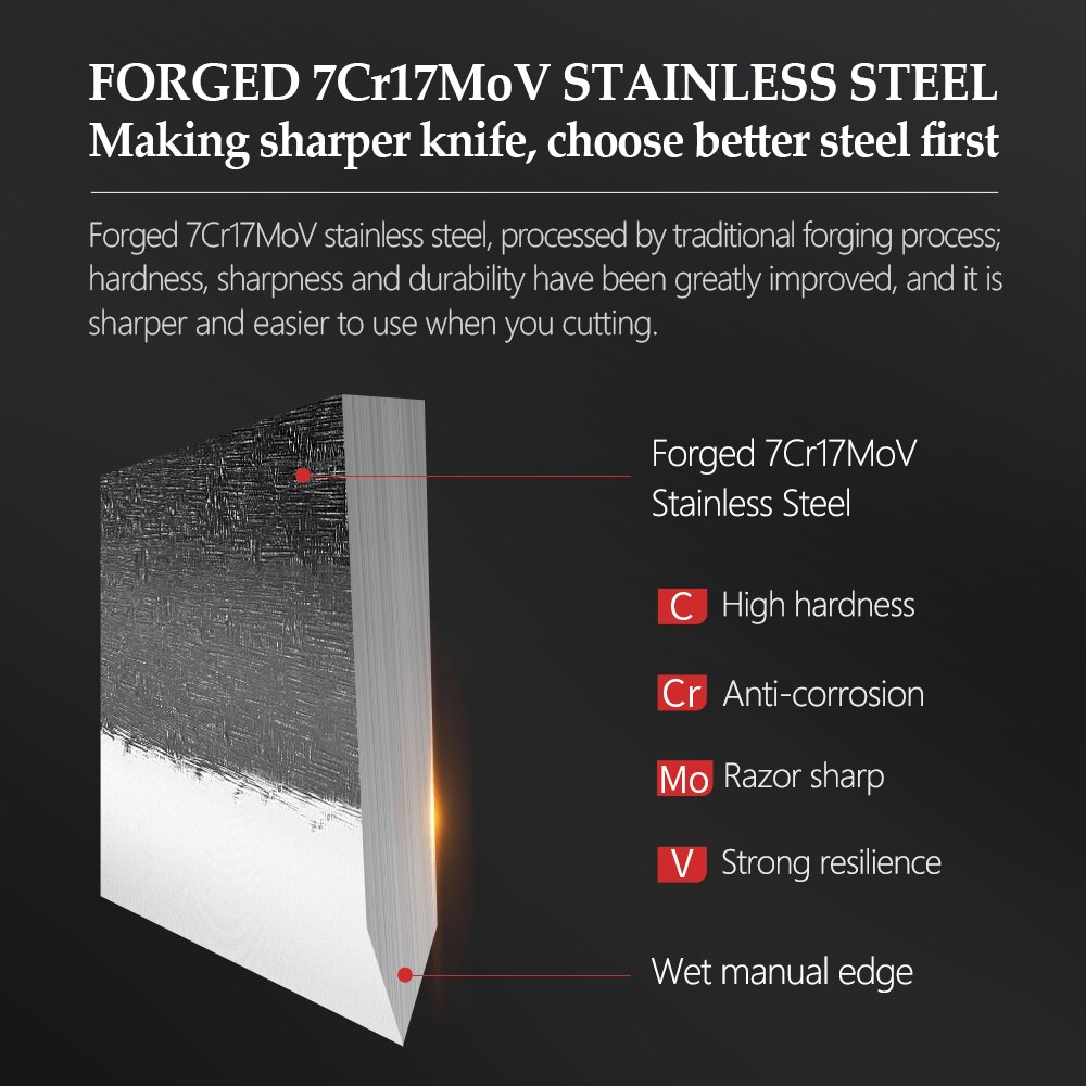 Xinzuo Gesmeed Staal Cleaver Mes Vleesmes Professionele Keuken Chef Kok Slice Mes Accessoires