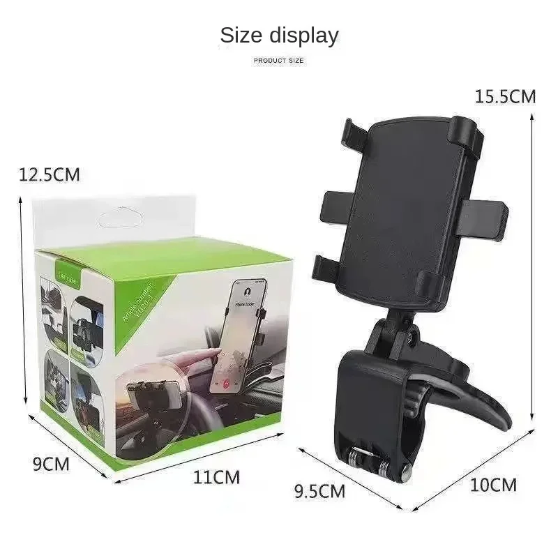 Universel bilholder holder instrumentbræt mobiltelefon bilholder bakspejl solskærm baffel mobiltelefon monter klip bil gadgets