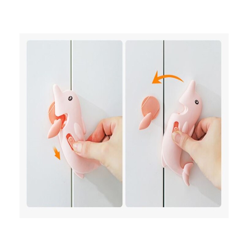 3 stücke Türschloss Delphin bilden Baby freundlicher Sicherheit Pflege Schlösser Schrank Schrank Wc Sicherheit Schlösser Kleinkind Baby Schutz sperren