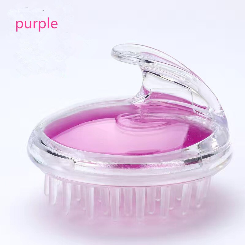 Wasborstel, reinigende zachte siliconen shampoo, hoofdhuid, douche, lichaamsmassage, ontspannende hoofdmassage, borstels, unisex kam, anti-jeuk: Paars