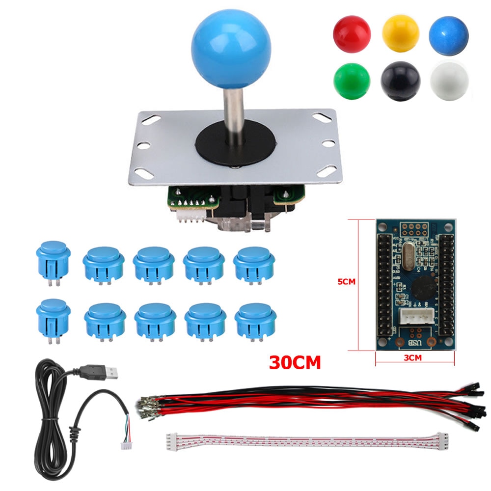 RAC-D300 Diy Arcade Joystick 5Pin Kits 8 Manier Joystick Knoppen Usb Encoder Kabels