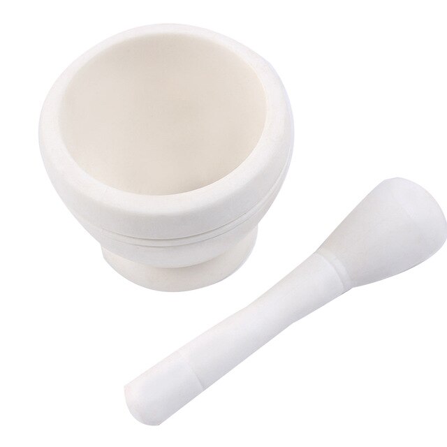 Pilon broyeur en bois granit blanc broyeur mortier saladier presse ail: 4