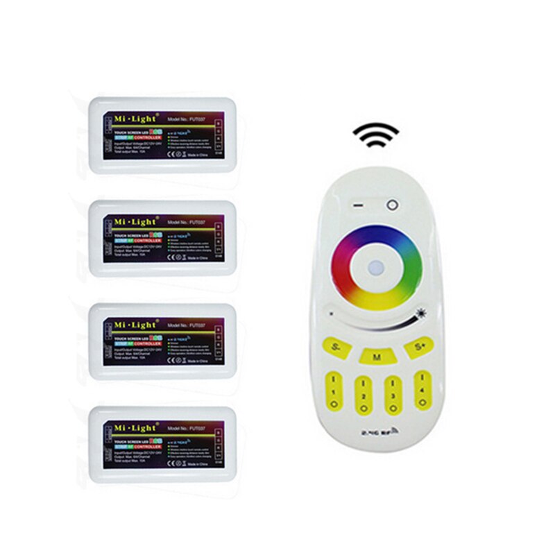 Mi licht Draadloze 2.4G 4-Zone RGB Touch tone afstandsbediening voor led strip, RF Wifi dimbare Controller rgb controller