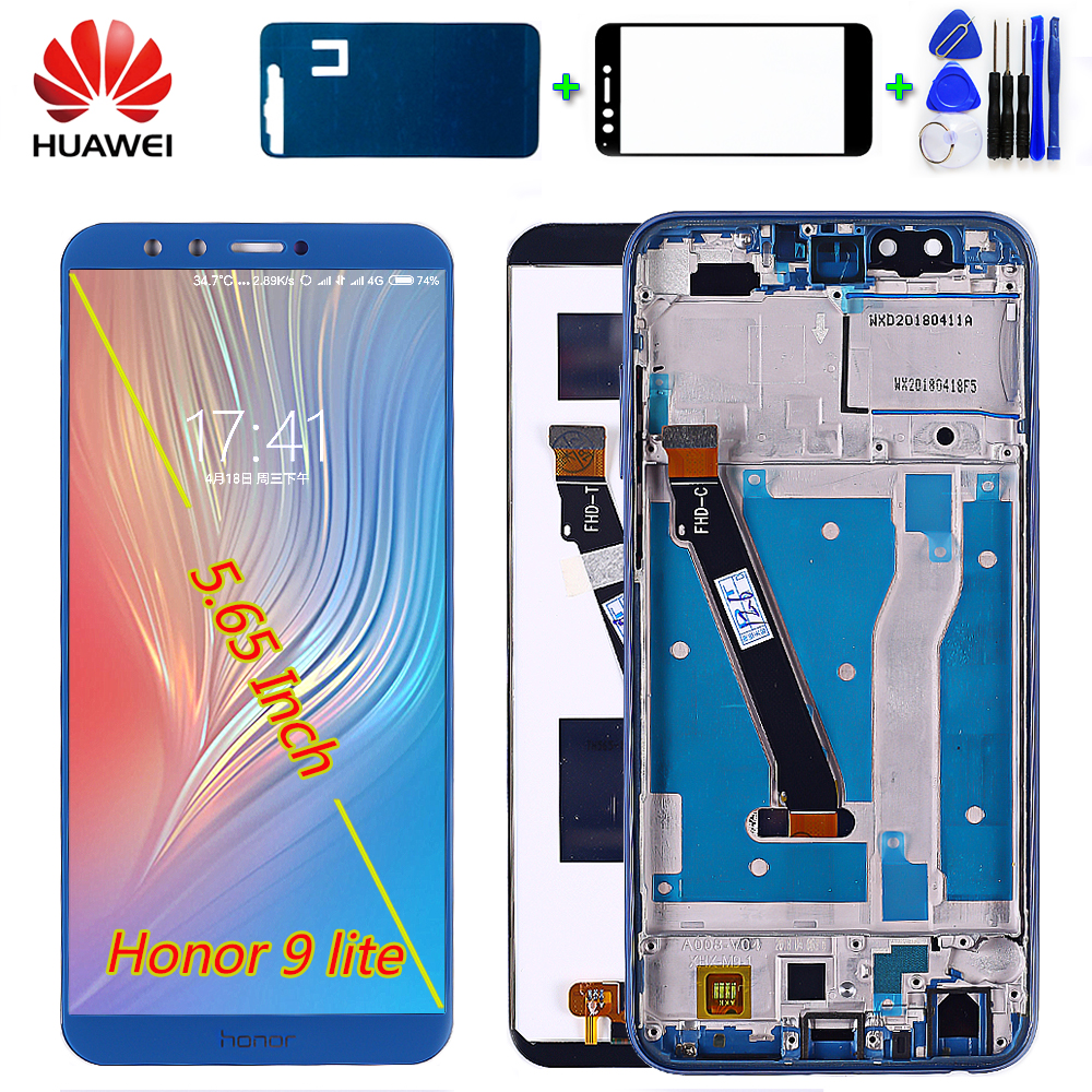 Huawei LCD Display Für Huawei Ehre 9 Lite 5,65 zoll Touch Screen Digitizer Montage Ehre 9 Jugend Rahmen Kostenlose Tools