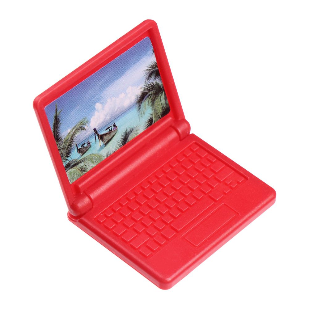 Mini poupée pliable pour ordinateur portable, 1 pièce, jouet de bureau, Imitation ordinateur, accessoires de: D