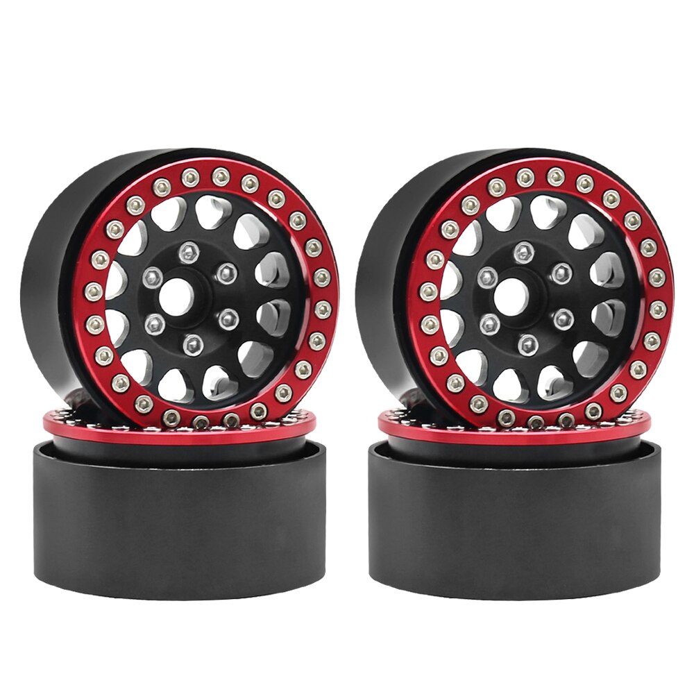 Metall 1.9 beadlock hjulnav för 1/10 hsp redcat  rc4wd wraith tamiya axial scx 10 d90 hpi rc bil reservdel: Rosagrå