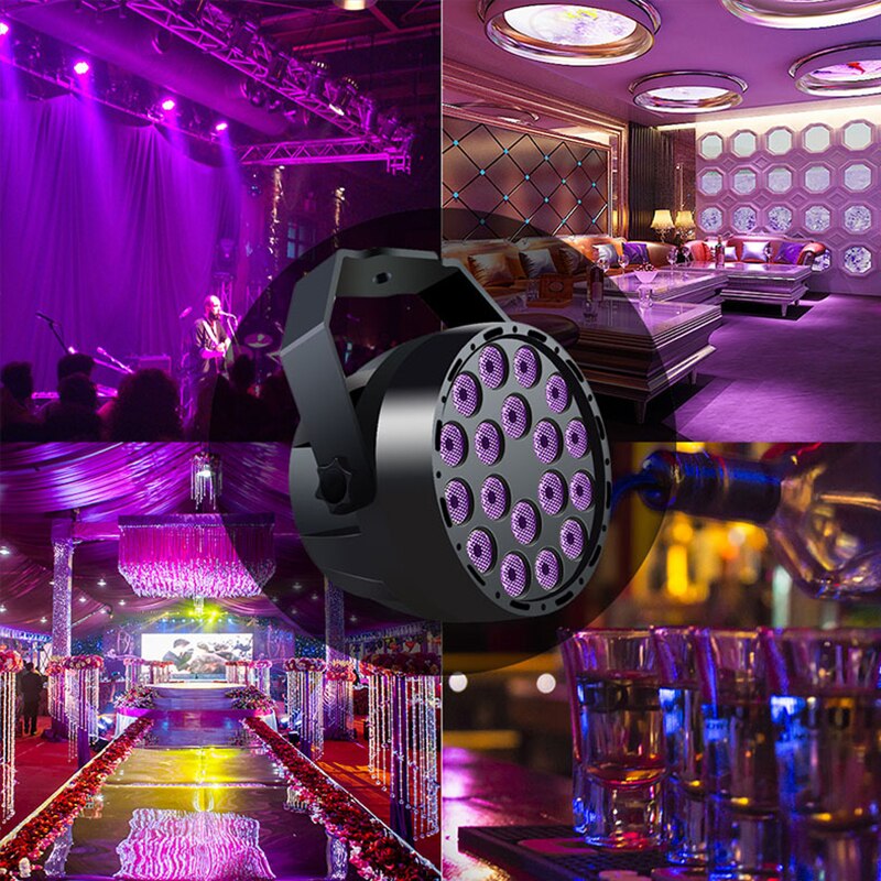 Lampe UV avec effets DMX LED, éclairage de scène, lampe UV Flash pour Disco noël, éclairage de scène DJ Par effet 512