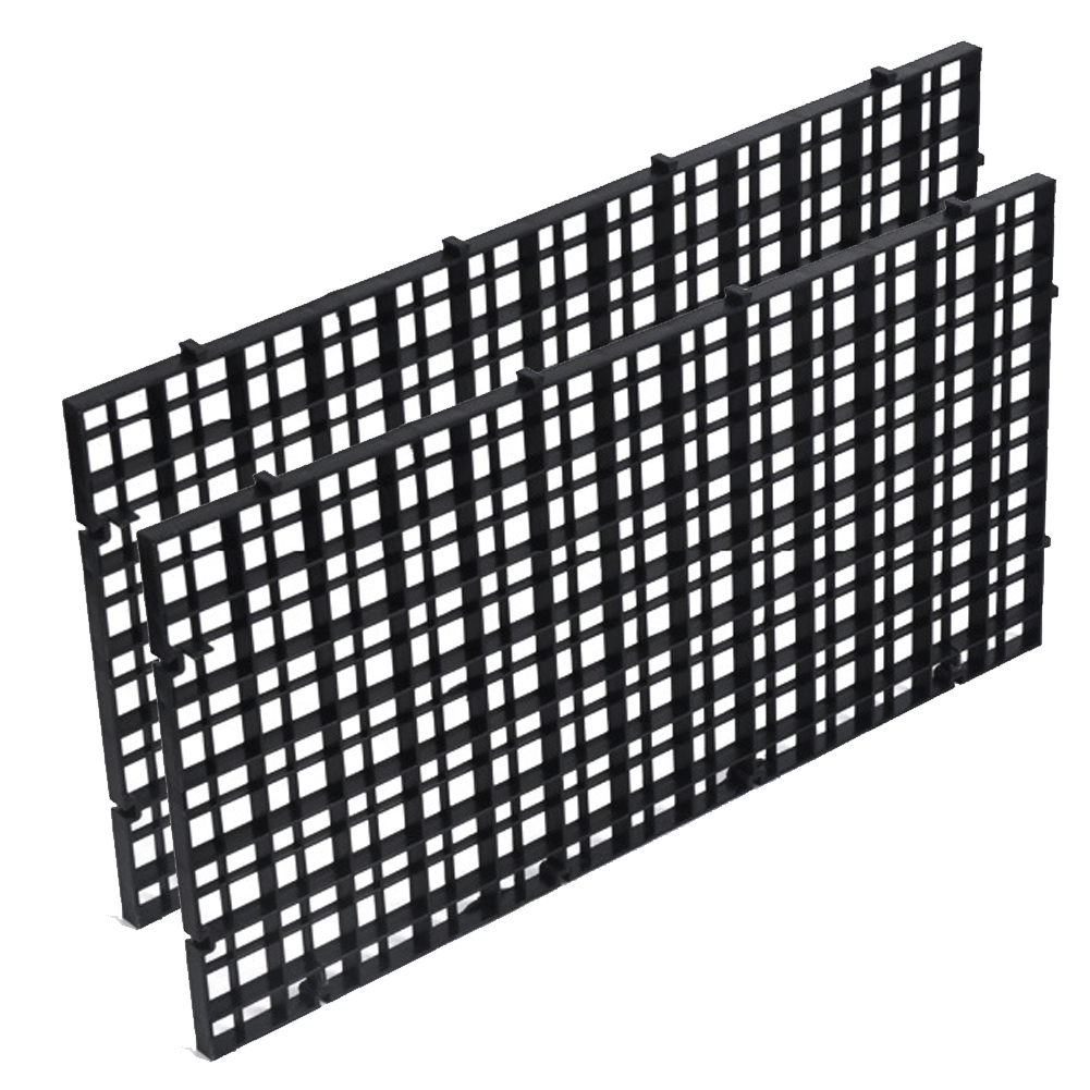 2 stuks/partij aquarium rooster verdeler isolatie lade eierkist aquarium filter bodem: Zwart