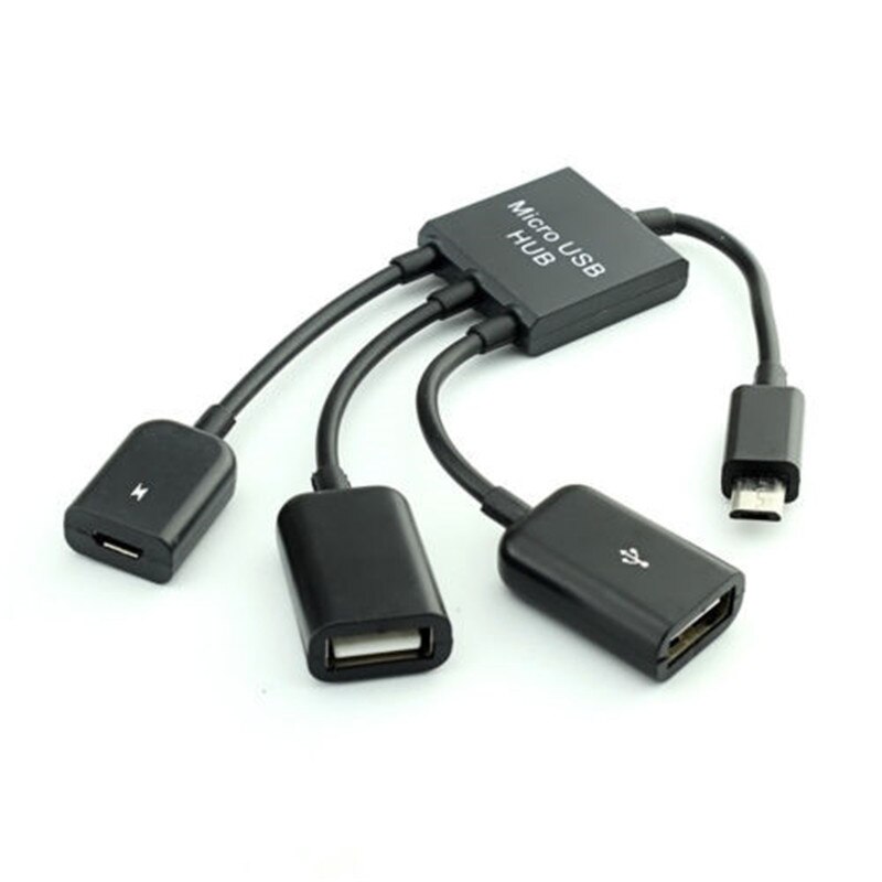 USB 2.0 4/3 in 1 Micro USB Host OTG Charger Hub Cord Adapter Connector for Android Smartphones Tablet Cable