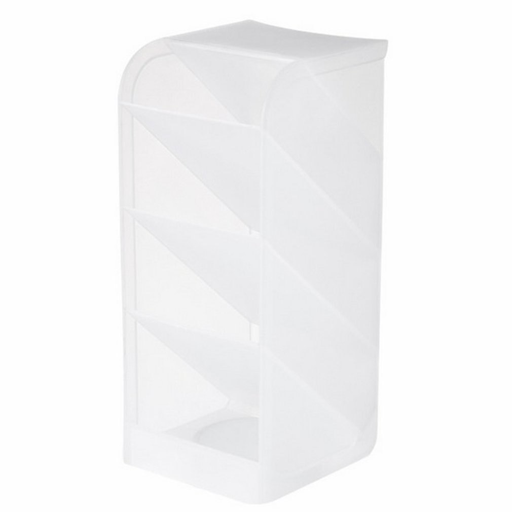 Multifunctional 4 Grid Desktop Organizer Pen Holder Makeup Storage Box School Office Accessories Stationery: Dark Gray