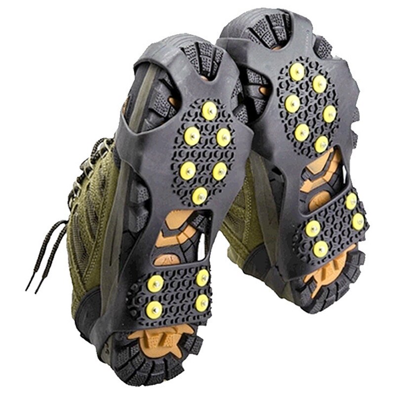 EXPfoot-Pinza de hielo antideslizante con dientes de goma, crampones para nieve, montañismo, escalada, talla 31 ~ 48, botas de invierno, pinza Simple