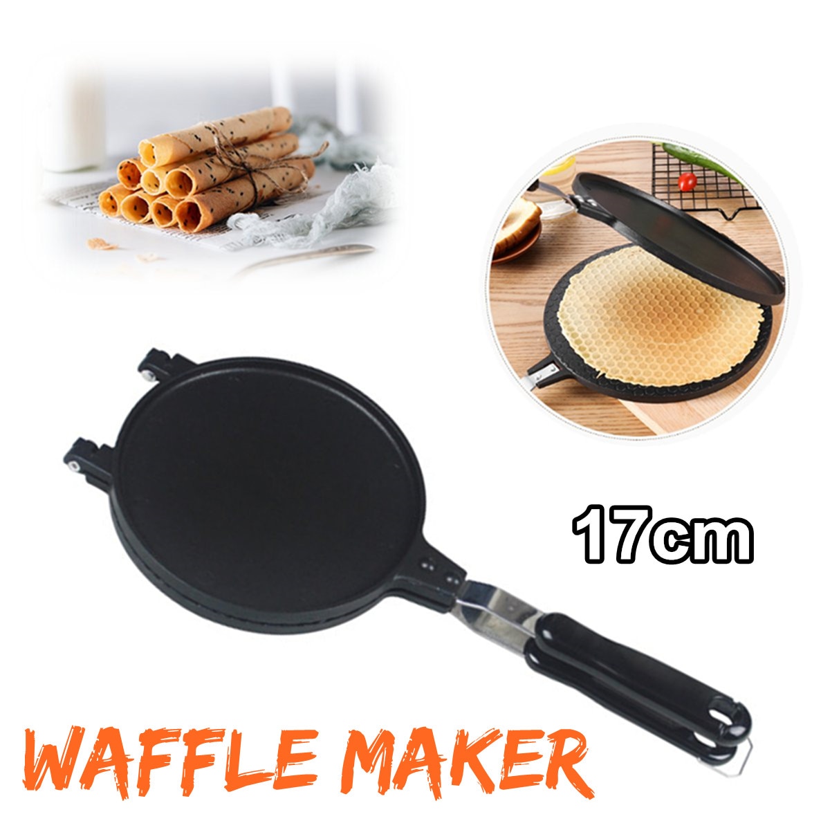 Huishoudelijke Wafel Bakken Maker Keuken Non-stick Aluminium Wafelijzer Pan Mold Pers Plaat Iron Bakken Gereedschap