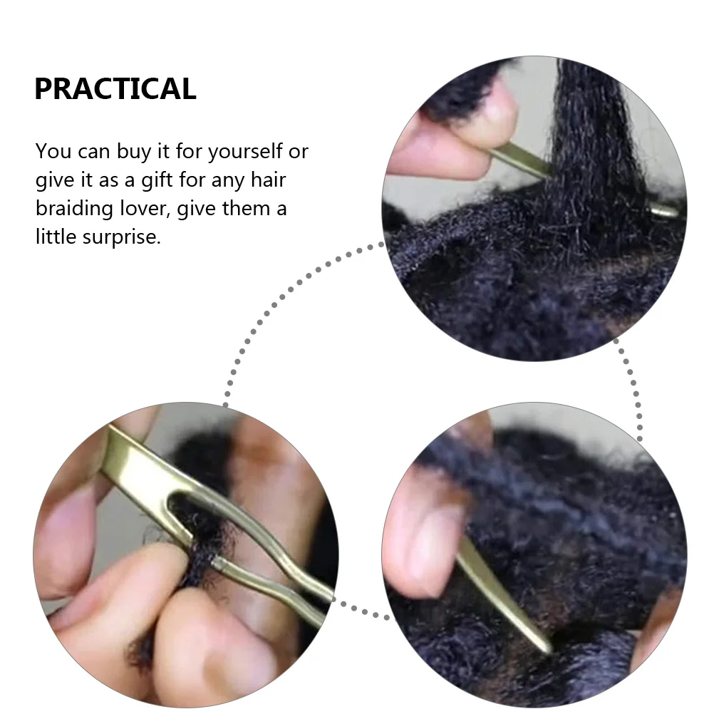 9-delige haaknaalden Haar Dreadlocks Pins Vergrendelingsgereedschap Vlechten Accessoires Gereedschap Rechtzetten in elkaar grijpende naalden