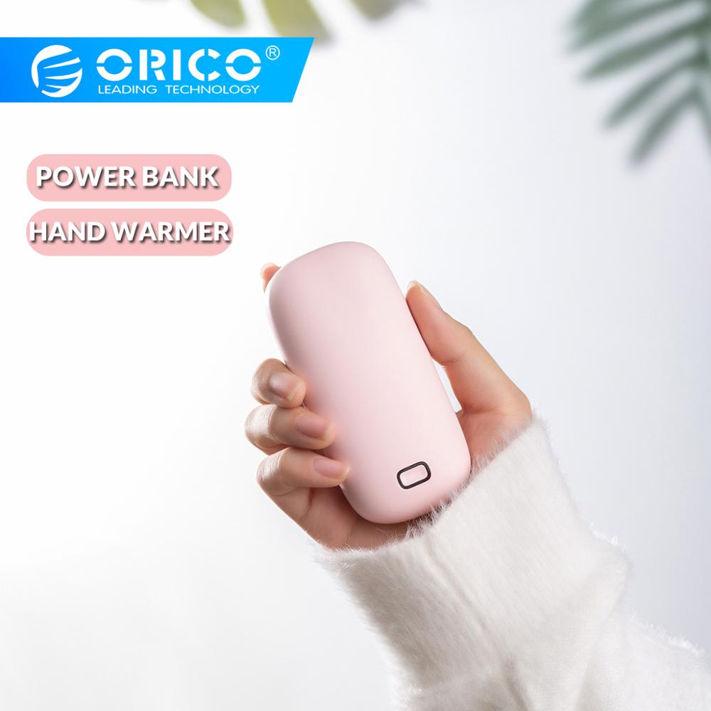 ORICO Type C Rechargeable Hand Warmer 4000mAh Emergency Power Bank Pocket Mini Portable Hand Heater Handy Warmer 2 In 1