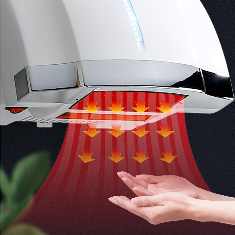 Automatic Induction Hand Dryer Bathroom Toilet Blower Dryer Wall Mounted Sensor Hand Dryer 220V /cold Wind 1800w HD001