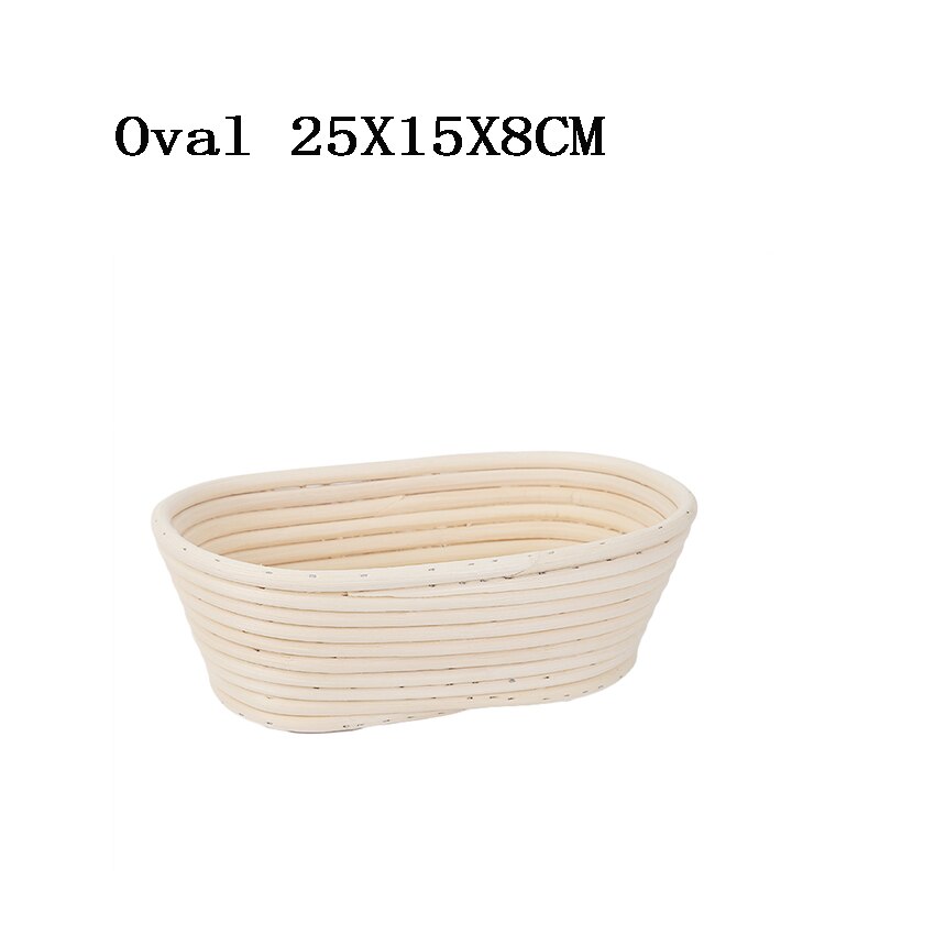 Natuurlijke Brood Proofing Mand Ovale/Ronde Rotan Rieten Deeg Gisting Manden Thuis Bakken Tools Keuken Accessoires: Oval25X15X8CM