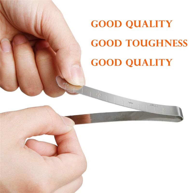 Metal Sewing Crimping Clip Stainless Steel Hemming Clips 3 inches Measurement Quilting Ruler Handmade Marking Accessories 11.5cm