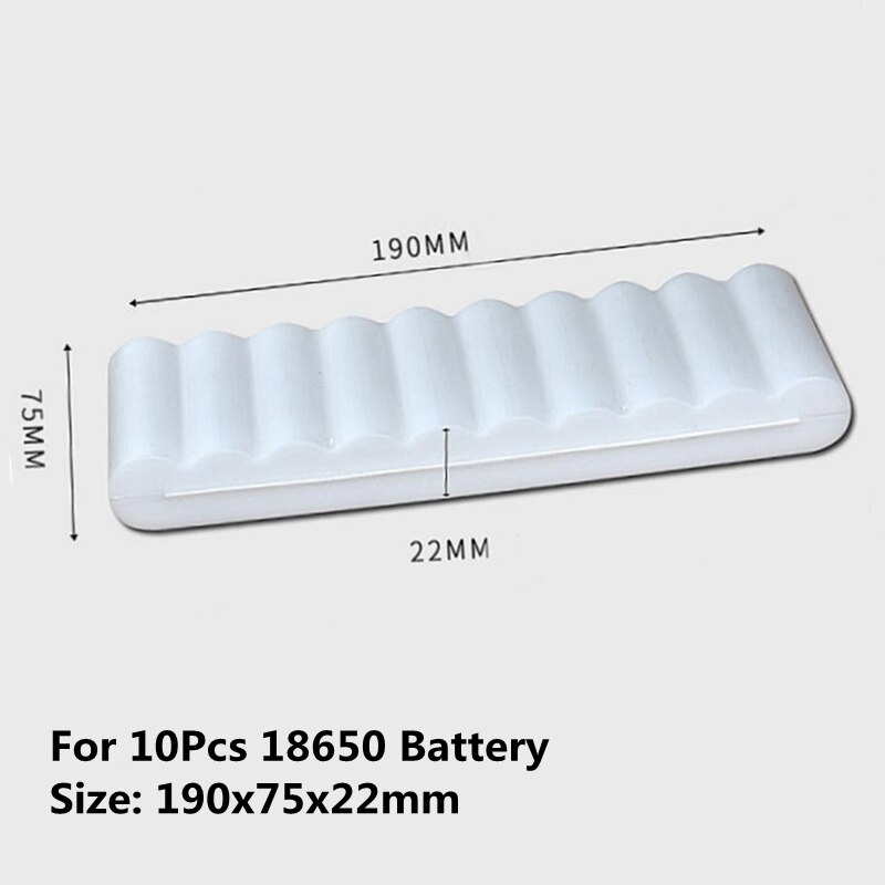 3 Sizes Plastic Battery Storage Box Hard Container Case for 10Pcs AAA/AA/18650 Battery Portable Batterij Organizer Box: 10Pcs 18650 Baterry