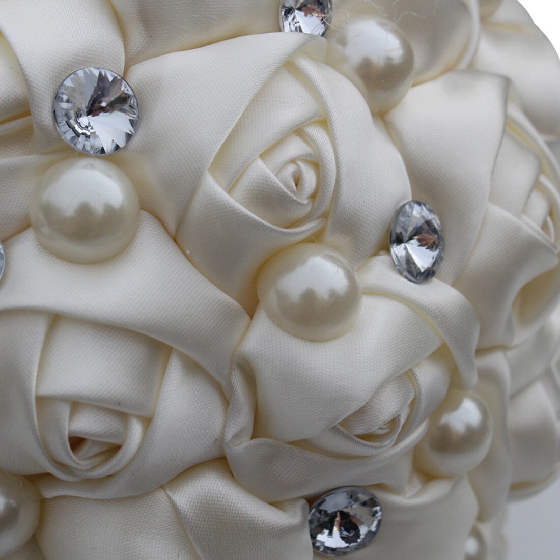 Bouquet de main boule de mariage Bouquet de main lait blanc boule de mariage Bouquet de mariage perlé Bouquets de mariée 19 cm