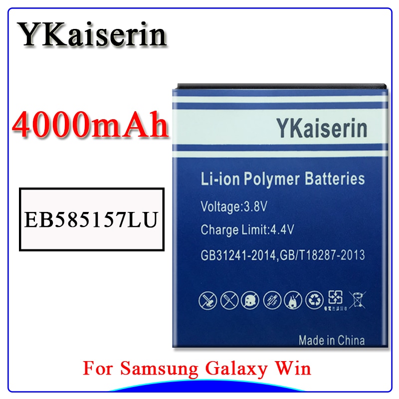100% Batterij Voor Samsung Galaxy Win I8520 I8530 I8550 I8552 I8558 I869 E500 Batterij EB585157LU 4000 Mah Volledige Capaciteit batterij
