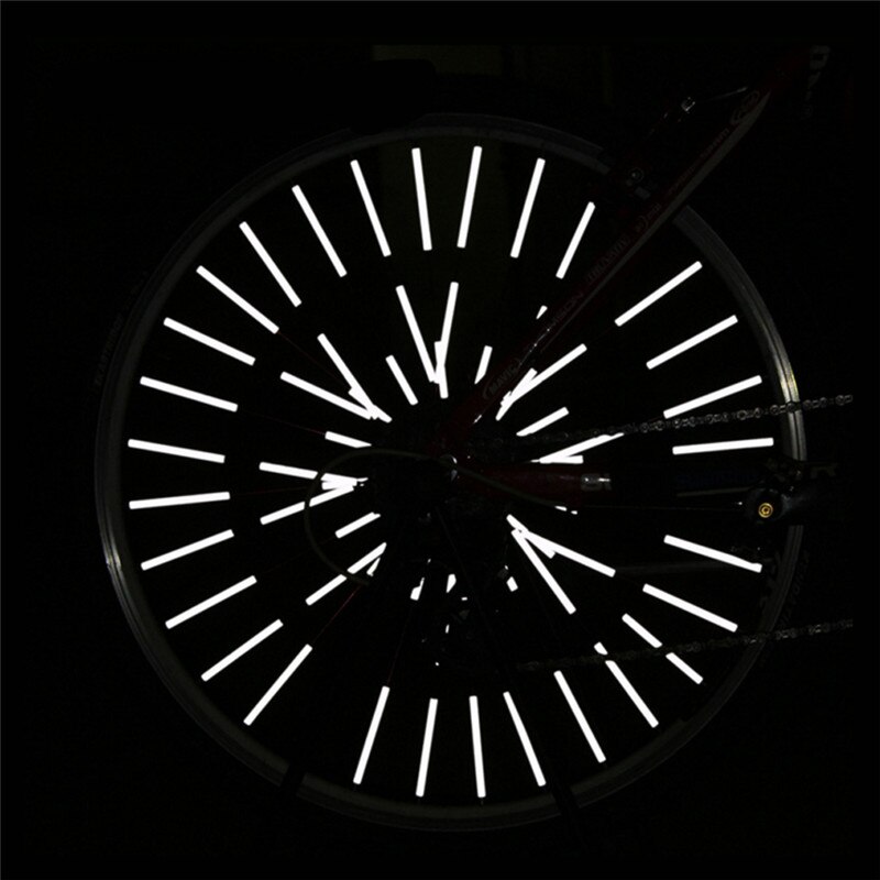 Night fietsen Fiets Wielen Sticker Reflecterende Stickers Fiets Fluorescerende Spaken Sticker Persoonlijkheid Bike Reflecterende Strip