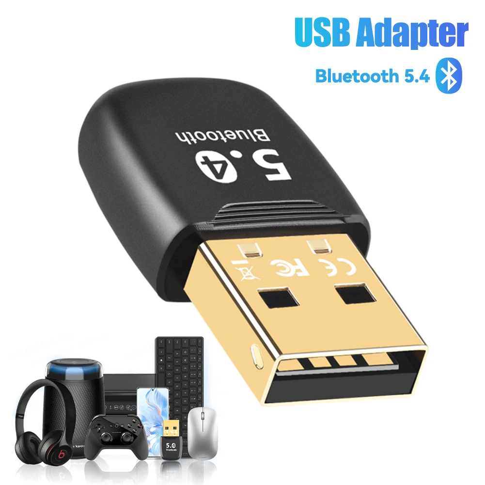 20M Bluetooth 5.4 Adapter Gratis Driver USB Bluetooth Dongle Adapter voor PC Windows 11/10/8.1 Muis toetsenbord Audio Ontvanger