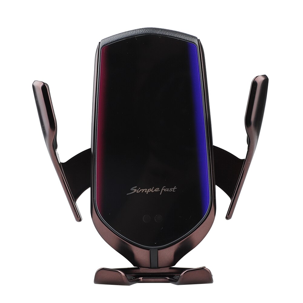 Wireless Car Charger R2 10W Auto Clamp Fast Charging Infrared Induction Car Phone Holder Mount for iPhone Huawei Samsung: Black