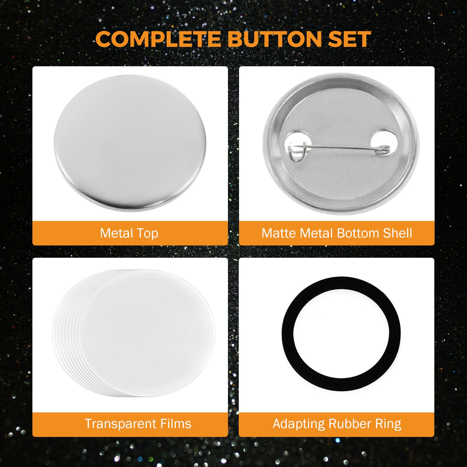 100/500Pcs Blank Badge Pin Button Maker Parts for Button Maker Machine Supplies Part DIY Badges Set 25/32/37/44/50mm