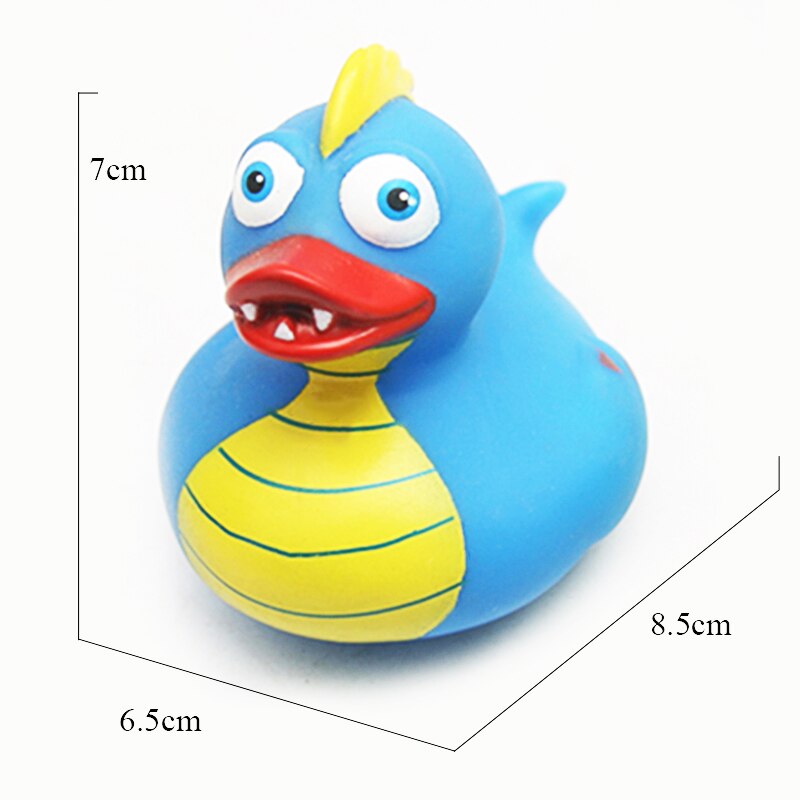 ESALINK 7-12Cm Ente Baby Spielzeug Kognitiven Puzzle Schwimm Spielzeug Skateboard Junge Duc Gummi Ente Bad Spielzeug Für mädchen: YN131-1pcs