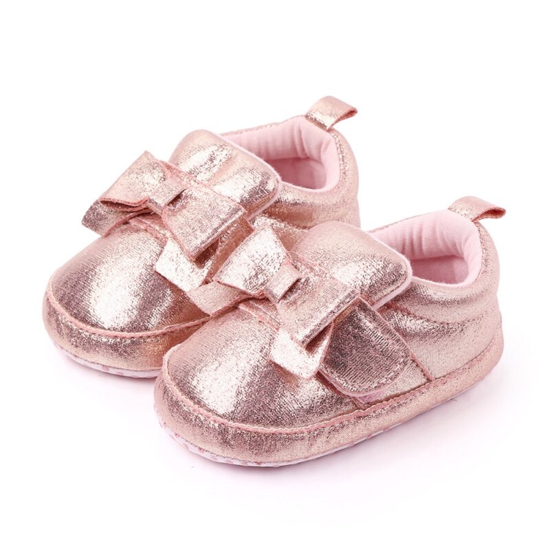 Herfst Baby Meisjes Schoenen Strik Prinses Stijl Anti-Slip Peuter Zachte Zolen Casual Eerste Walking Schoen Voor Baby/
