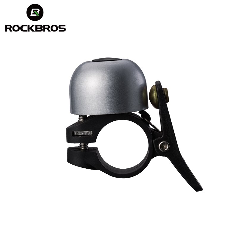Rockbros cykling cykelklockor styre cykelklocka aluminium vanligt klassiskt ljud mtb landsvägscykelhorn cykel cykeltillbehör: Sliver cykelklocka