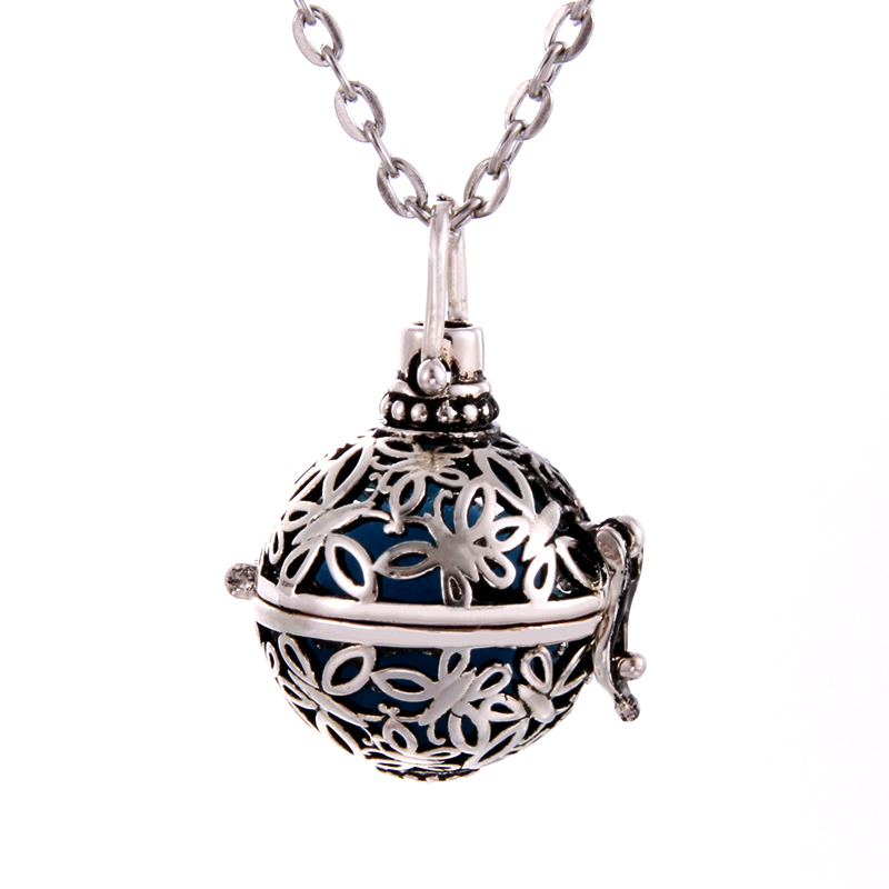 Arbre de vie cage d'aromathérapie diffuseur collier médaillon pendentif parfum huile essentielle collier médaillon d'aromathérapie Cage de perles: 11