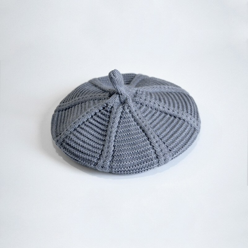 Bonnet rond tricoté pour femme, bonnet élastique décontracté, chaud, unisexe, pour l'automne et l'hiver: Gris foncé