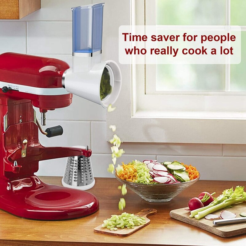 ! Electric Cheese Grater Accessories For Kitchenaid Stand Mixer Slicer/Shredder Attachment With 3 Blades