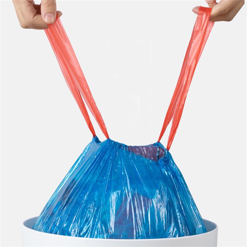 Drawstring Trash Bags Kitchen Garbage Bags Large White Garbage Bin Bathroom Trash Can Bin Liners Plastic Bag Dispenser Household