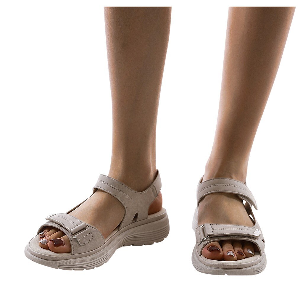 Vrouwen Zomer Wiggen Antislip Strand Open Teen Ademende Sandalen Sport Stijl Schoenen Kan 26th: GY / 42