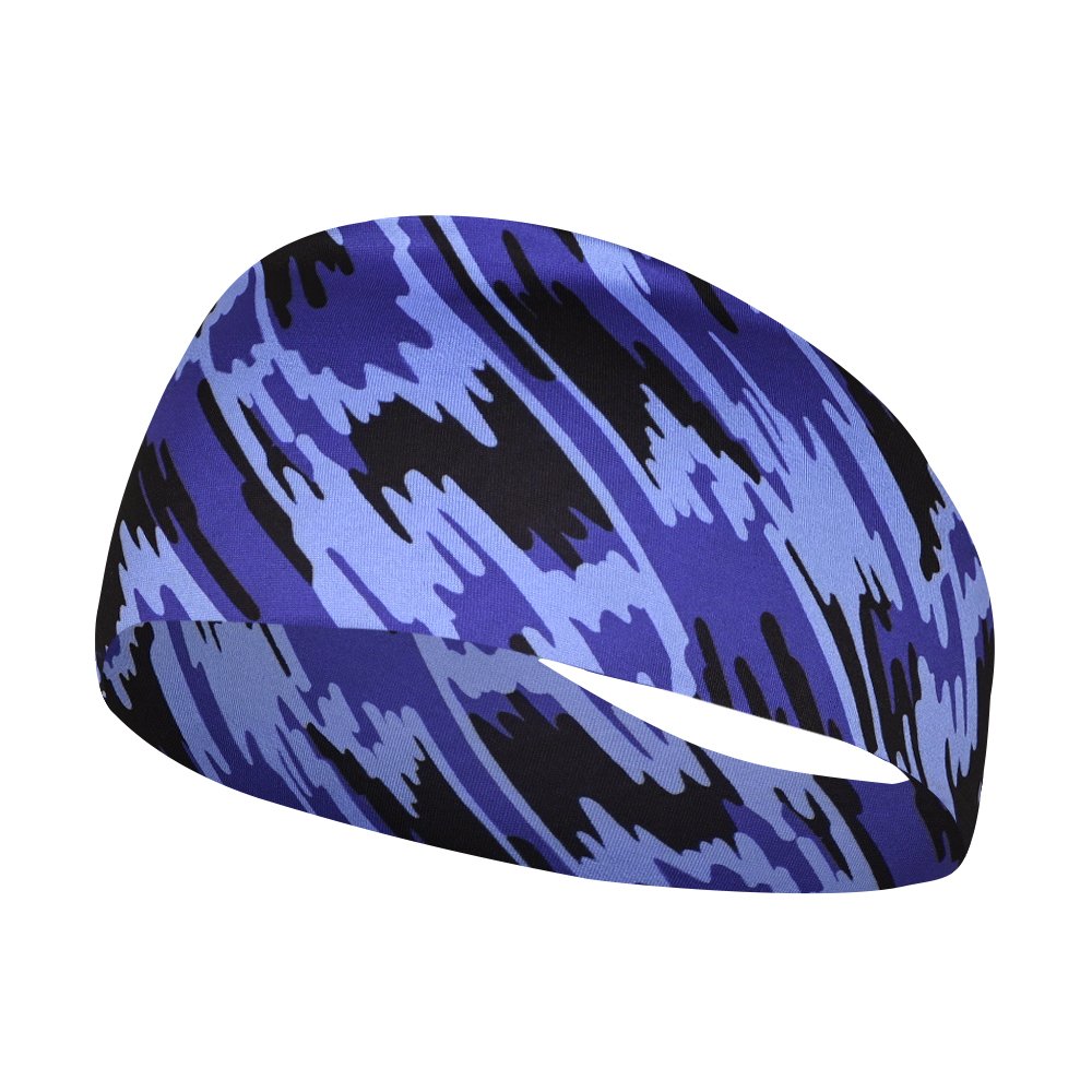 Jongens Meisjes Hoofdbanden Kids Sport Zweetbandjes Camo Elastische Atletische Wicking Haarbanden Voetbal Voetbal Workout Hardlopen Headwrap: Lavendel
