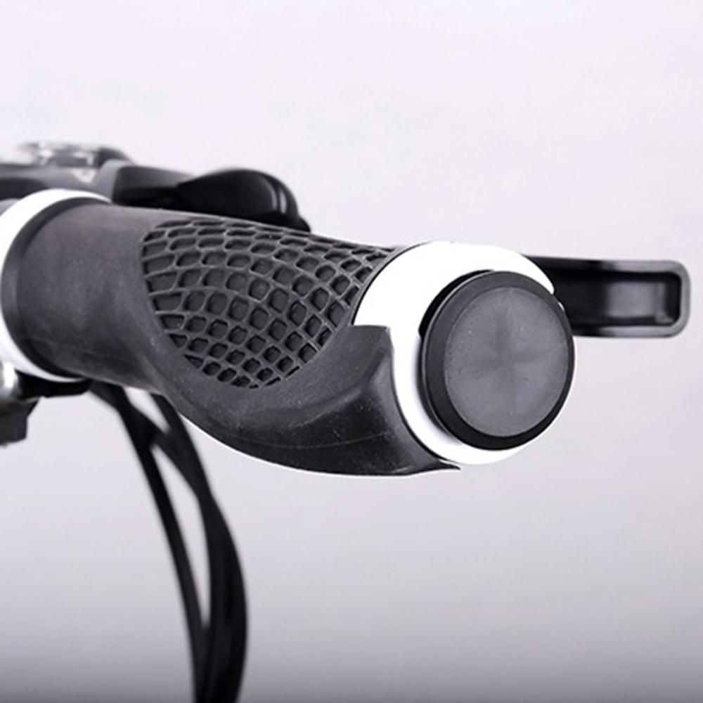 Bike Handlebar Grips Non-Slip Ergonomic Double Lock-on Bike Grips for MTB, BMX with Bar End Caps