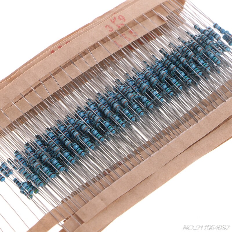 2600 Pcs 130 Values 1/4W 0.25W 1% Metal Film Resistors Assorted Pack Kit N11 20