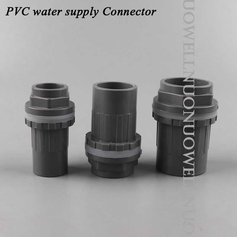 10Pcs PVC Pipe Connector 20 25 32 40 50mm Fish tank water connection Garden irrigation aquarium water supply tube Plastic union